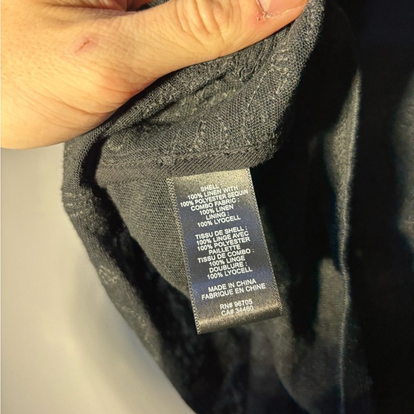 Rebecca Taylor Short Sleeve Linen Sequin Jersey Top Women’s Size XS - Picture 6 of 6